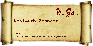 Wohlmuth Zsanett névjegykártya