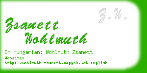 zsanett wohlmuth business card